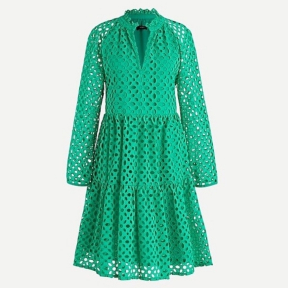 NWT Tiered Pop Over Dress - Embroidered